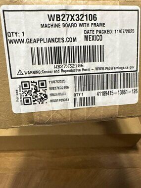 WB27X32106 control board BRAND NEW OEM sealed box